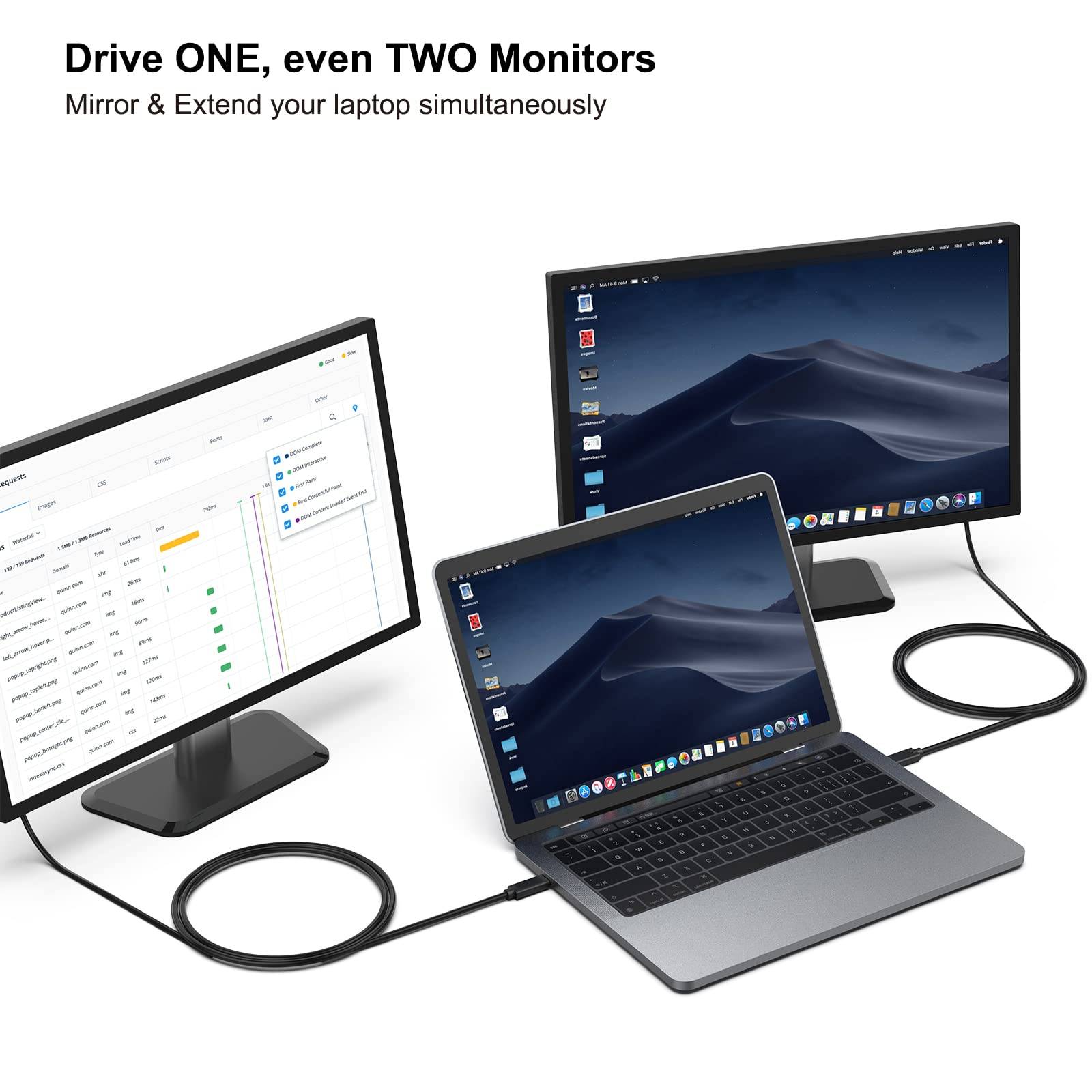 BENFEI USB C auf VGA Kabel 1,8M, USB Typ C [Thunderbolt 3/4] zu VGA Kable-2