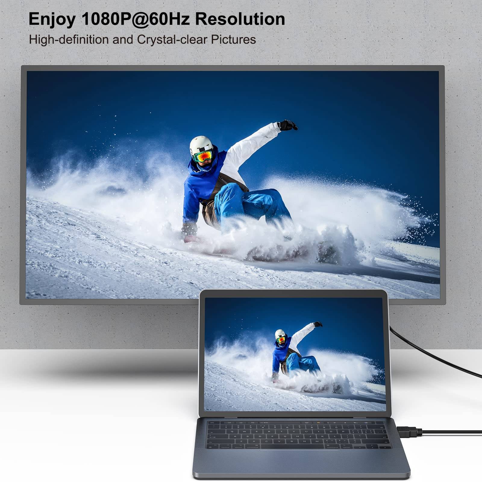 BENFEI HDMI auf VGA Kabel, vergoldet, HDMI auf VGA, 3 m (Stecker auf Stecker)-1
