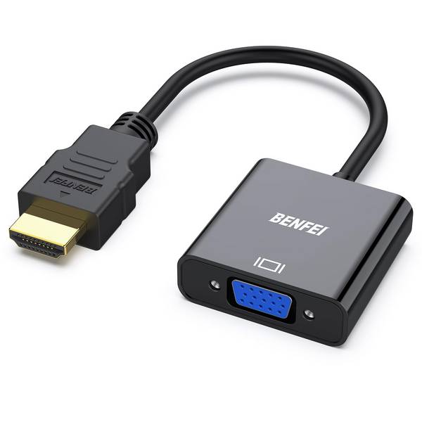 BENFEI HDMI auf VGA, Unidirektional HDMI-Computer auf VGA-Monitor Adapter (Stecker auf Buchse)