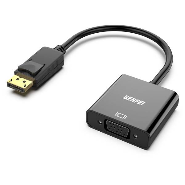 BENFEI DisplayPort auf VGA, Unidirektional DisplayPort DP Computor zu VGA Monitor Adapter 1080P (Stecker auf Buchse)