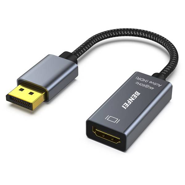 BENFEI Aktiv DisplayPort auf HDMI Adapter, Unidirektional DisplayPort DP Computer zu HDMI Monitor Adapter