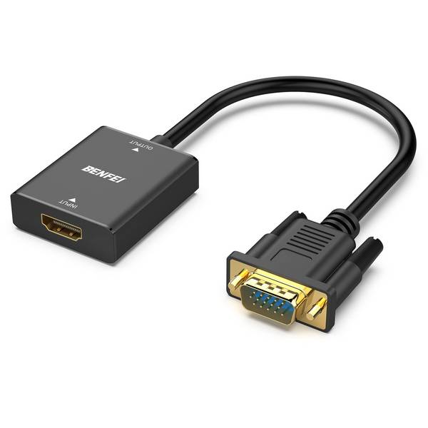 BENFEI HDMI Buchse auf VGA Stecker Adapter mit 3,5 mm Audio Klinkenstecker