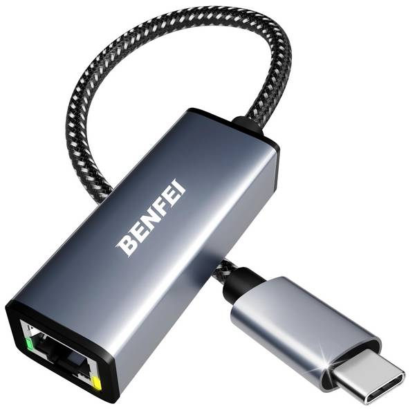 USB C auf Ethernet Adapter, BENFEI Thunderbolt 3 auf RJ45 LAN Netzwerk Adapter
