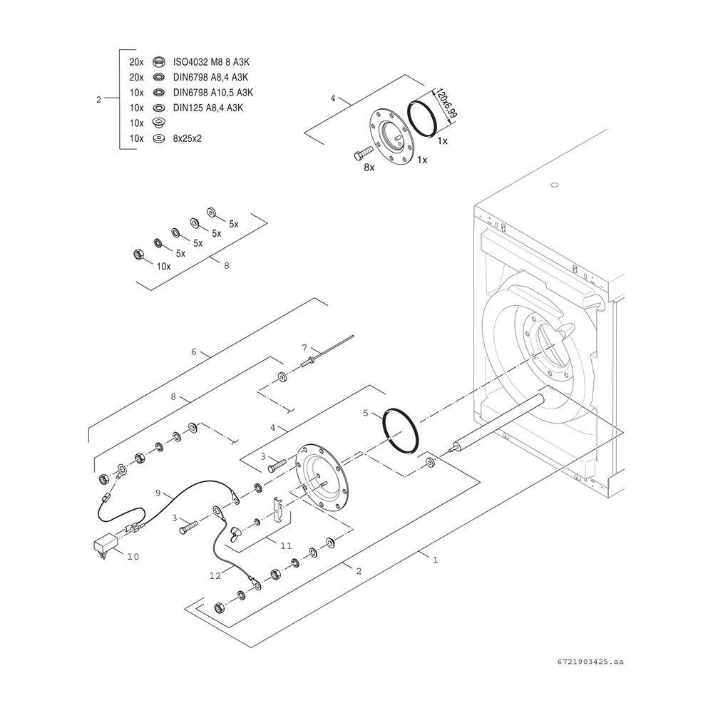 BOSCH Warmwasserspeicher WH 135-3 P 2 B 652x860x650, 135 L, liegend, Glasfront-3