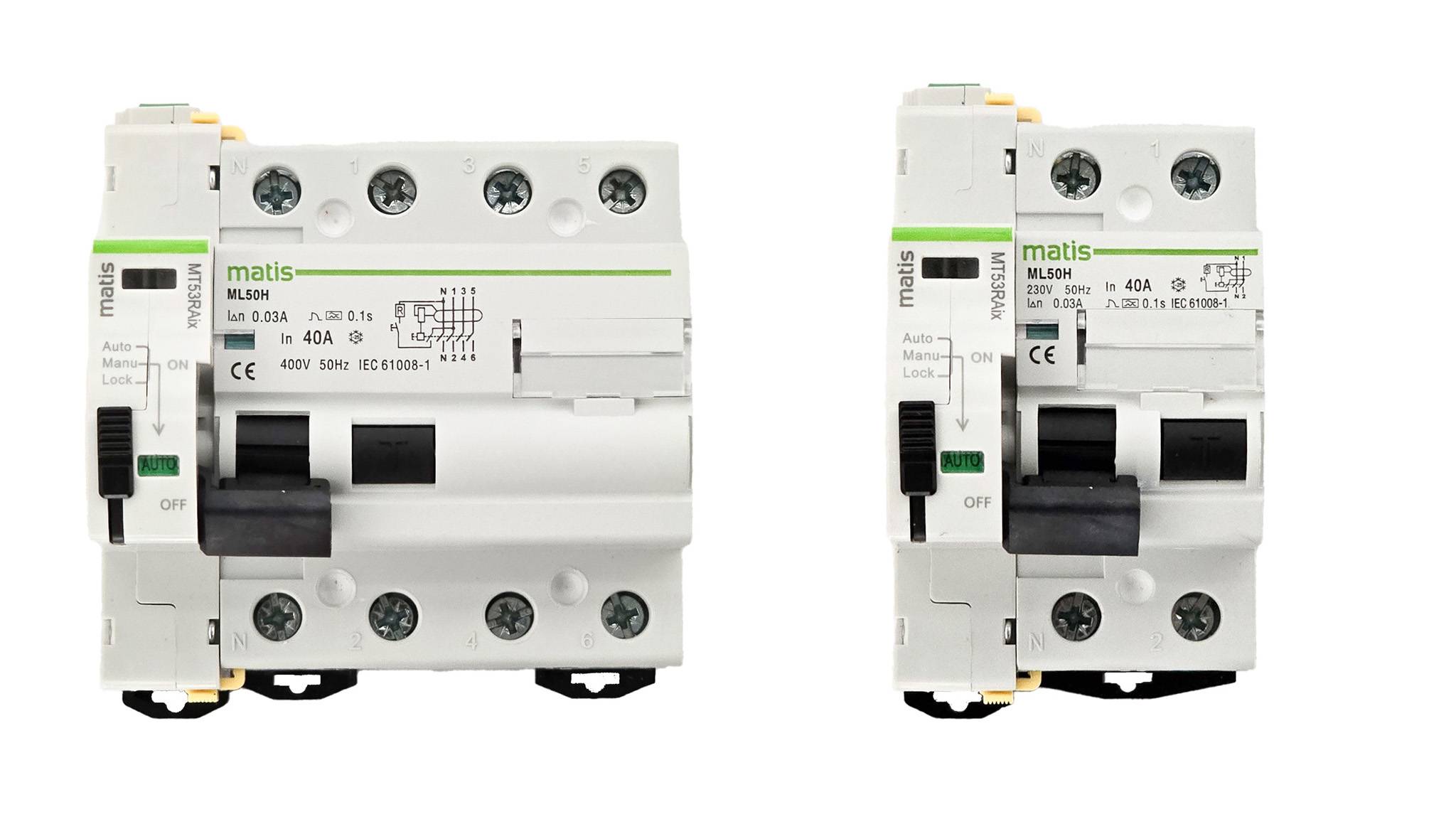 Matismart MT53RAi Auto Recloser für FI 40A/30mA, 2-pol, Wiedereinschaltautomat, Fernsteuerung, 18mm-1
