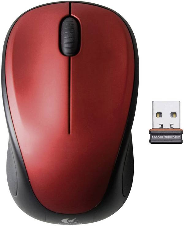 Logitech M235 - 2nd Generation - Maus - rechts- und linkshändig - optisch - kabellos - 2.4 GHz - kabelloser Empfänger (U