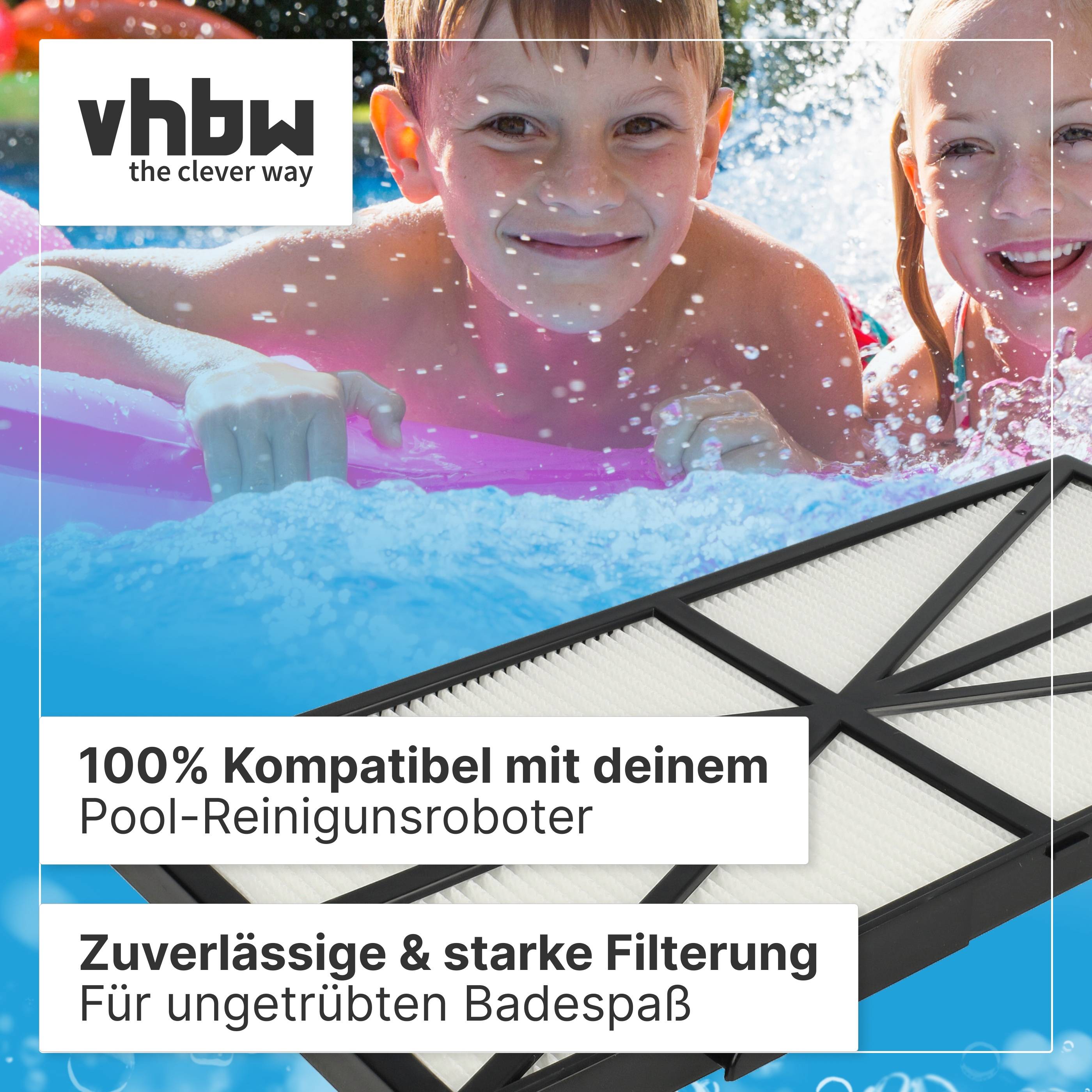 vhbw 4x Filterpad kompatibel mit Dolphin Thunder 30 | Triton, Thunder 20 Poolsauger, Poolroboter - Feinfilter, 27,7 x 13-1