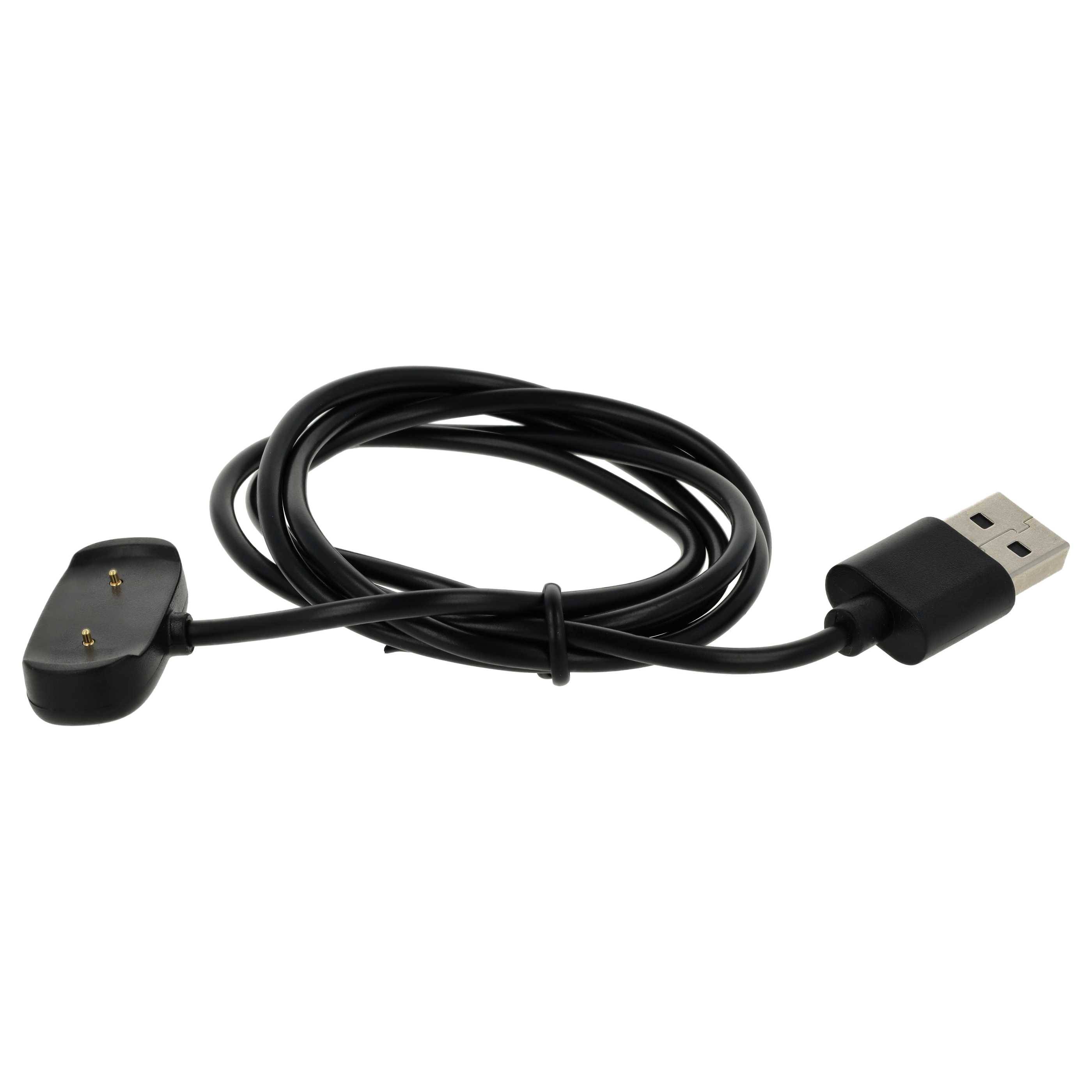 vhbw USB Ladekabel kompatibel mit Huami Amazfit Pop | T-Rex Pro, Pop Pro Smartwatch Fitnesstracker - Ladestation Schwarz-0