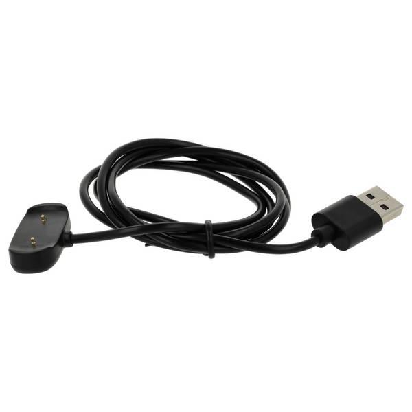vhbw USB Ladekabel kompatibel mit Huami Amazfit Pop | T-Rex Pro, Pop Pro Smartwatch Fitnesstracker - Ladestation Schwarz