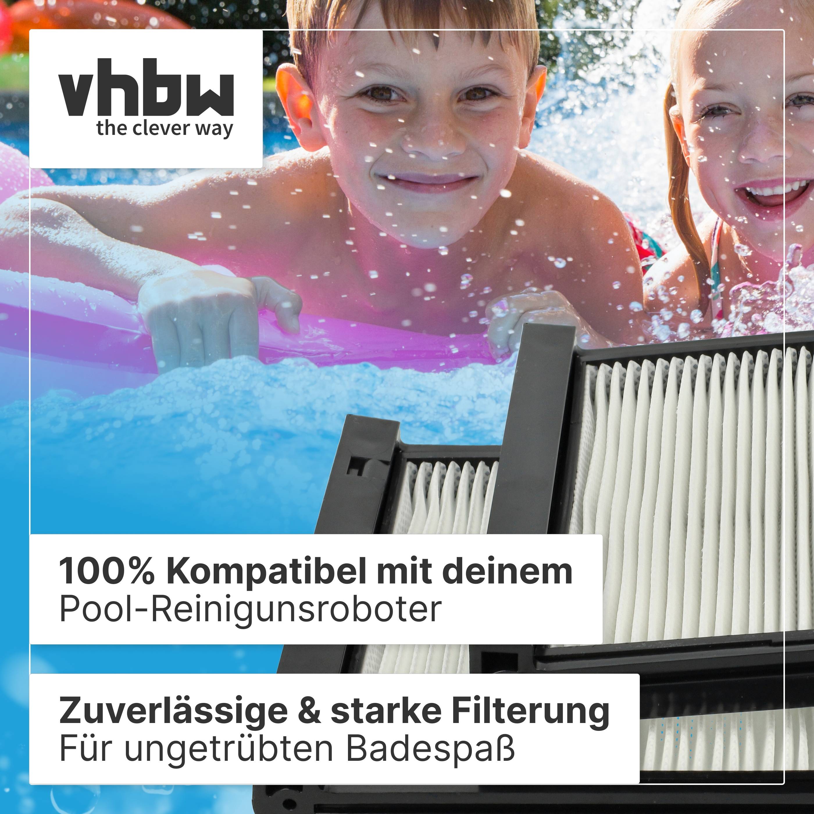 vhbw 4x H11 Filterpad kompatibel mit Delfin Seamaster Plus | INT Poolsauger, Poolroboter - Feinfilter-1