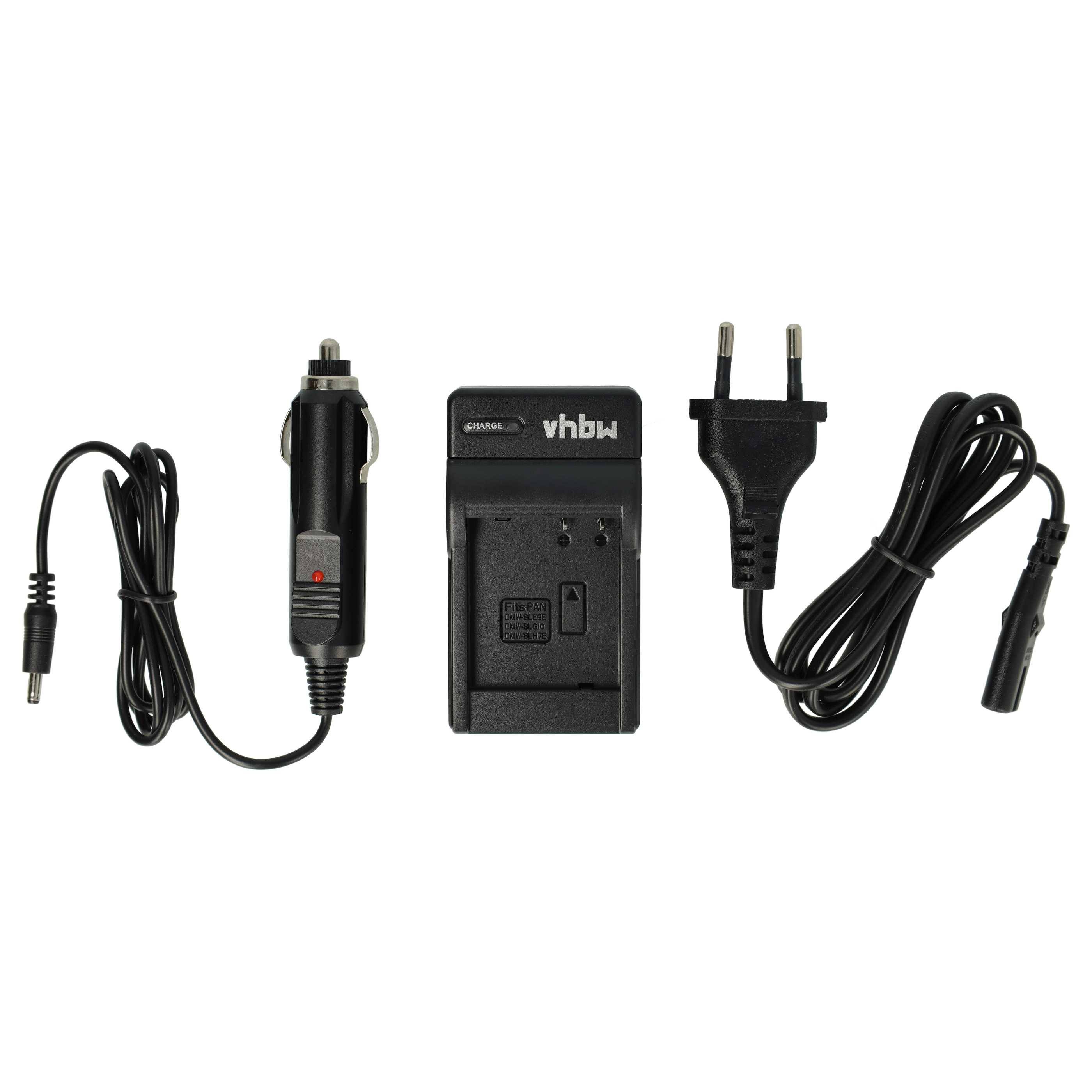 vhbw Ladegerät kompatibel mit Panasonic DMW-BLH7PP | DMW-BLH7, DMW-BLH7E Kamera Camcorder/Akku - Ladeschale, Kfz-Adapter-0