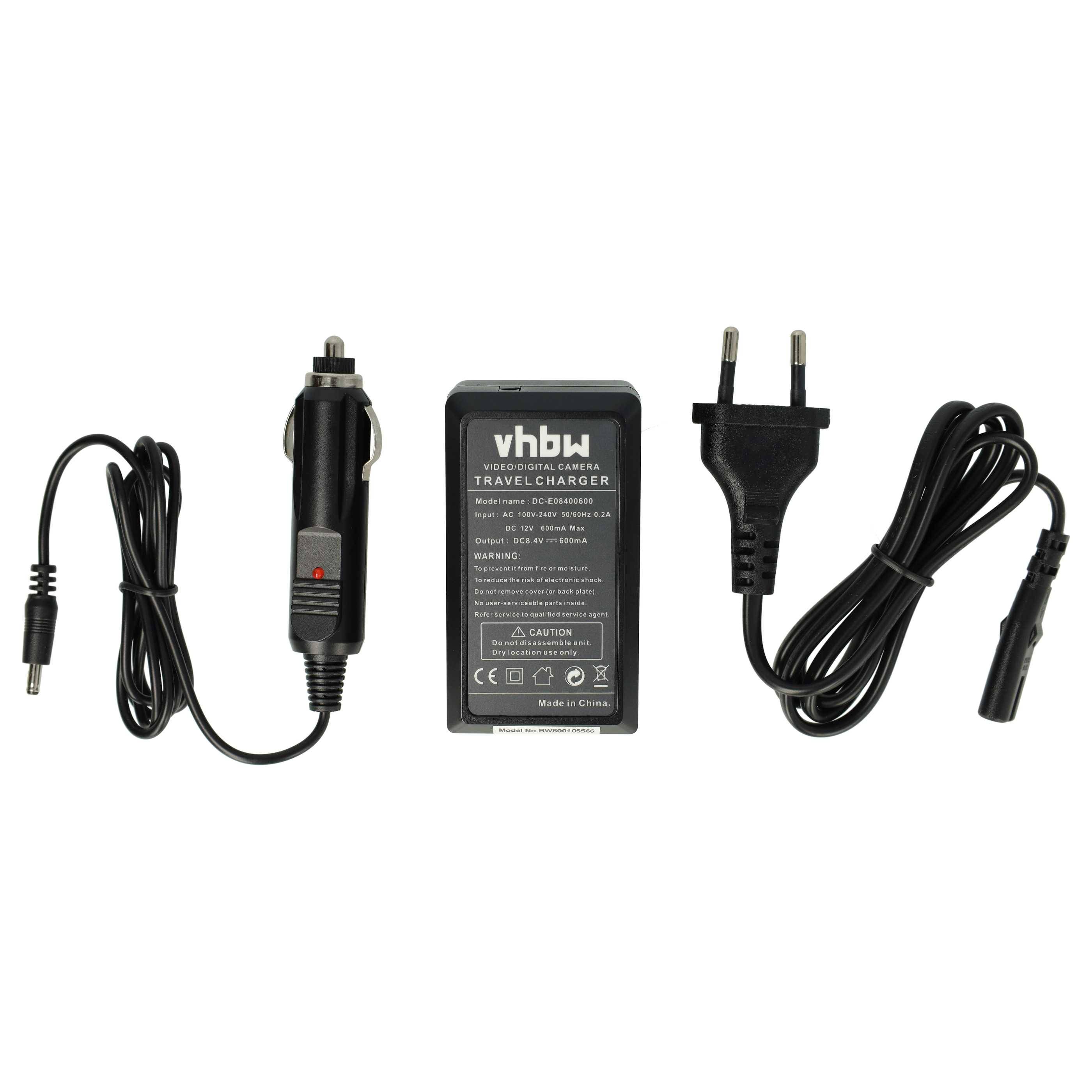 vhbw Ladegerät kompatibel mit Panasonic DMW-BLH7PP | DMW-BLH7, DMW-BLH7E Kamera Camcorder/Akku - Ladeschale, Kfz-Adapter-1