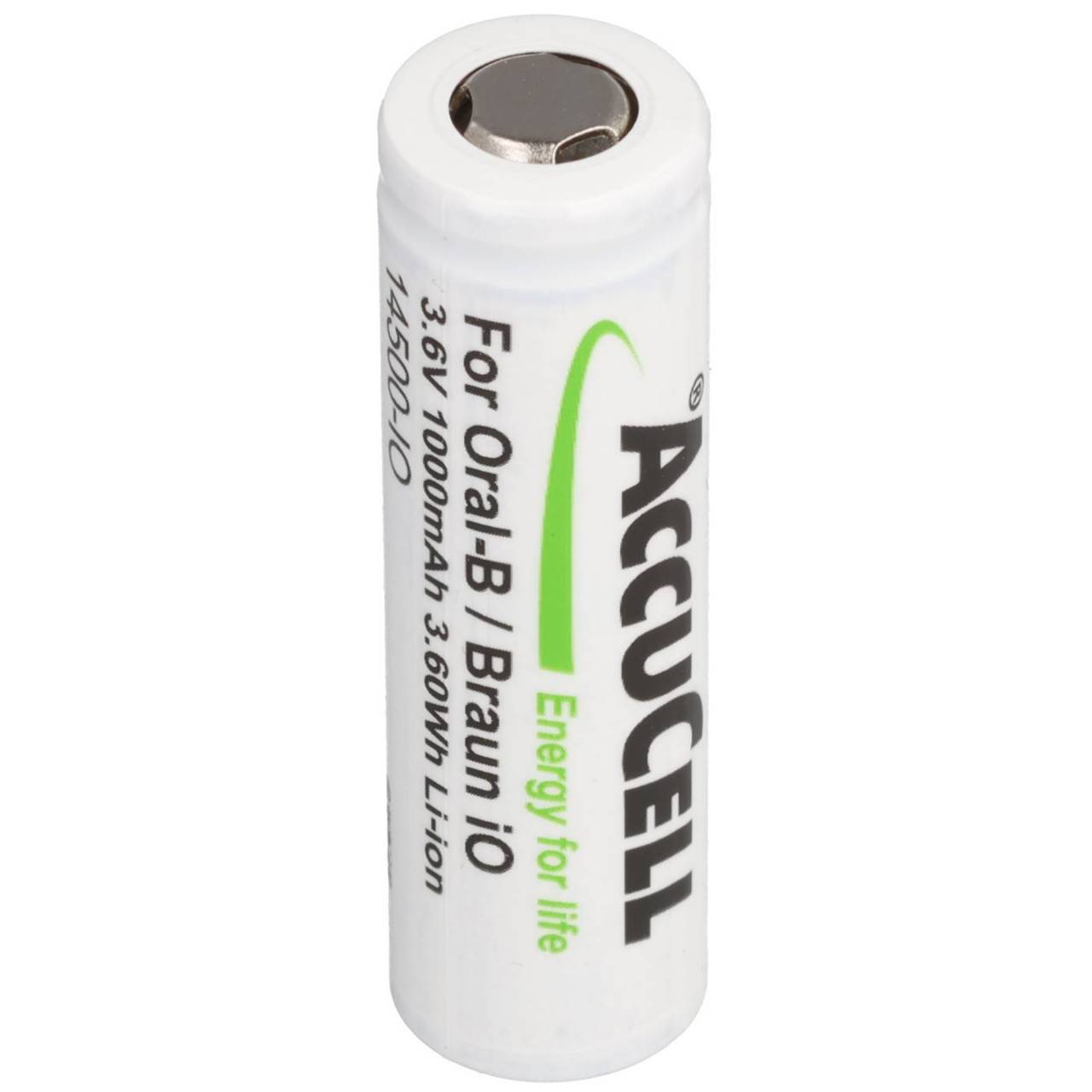 1000mAh Akku kompatibel für Oral-B Akku Li-Ion UR14500AC passend für Braun iO 6, 7, 8, 9, 10, 48,8x14,1mm-0
