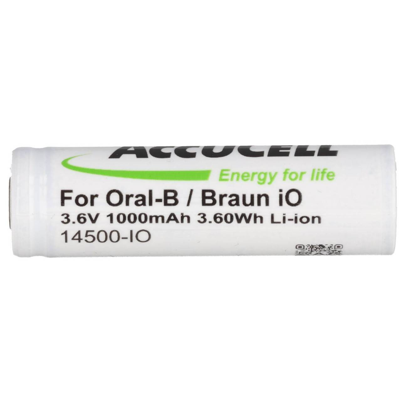 1000mAh Akku kompatibel für Oral-B Akku Li-Ion UR14500AC passend für Braun iO 6, 7, 8, 9, 10, 48,8x14,1mm-4