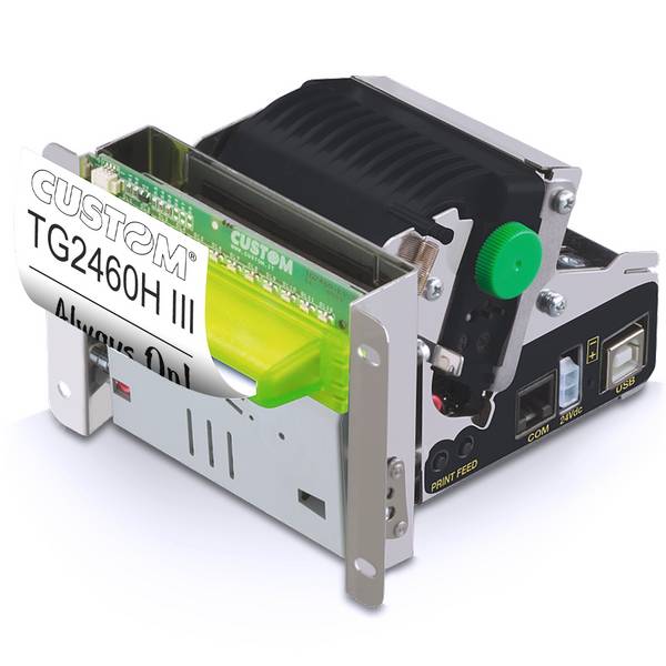 CUSTOM TG2460HIII, Thermodruck, POS-Drucker, 203 x 203 DPI, 8 dot, 140 mm/sek, 60 - 80 µm