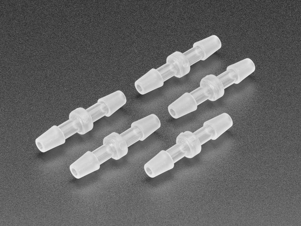 Adafruit Verbinder für Silikonschläuche, 4mm Außendurchmesser, für 2-3mm Schläuche, 5er-Pack-0
