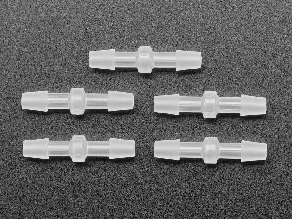 Adafruit Verbinder für Silikonschläuche, 4mm Außendurchmesser, für 2-3mm Schläuche, 5er-Pack-2