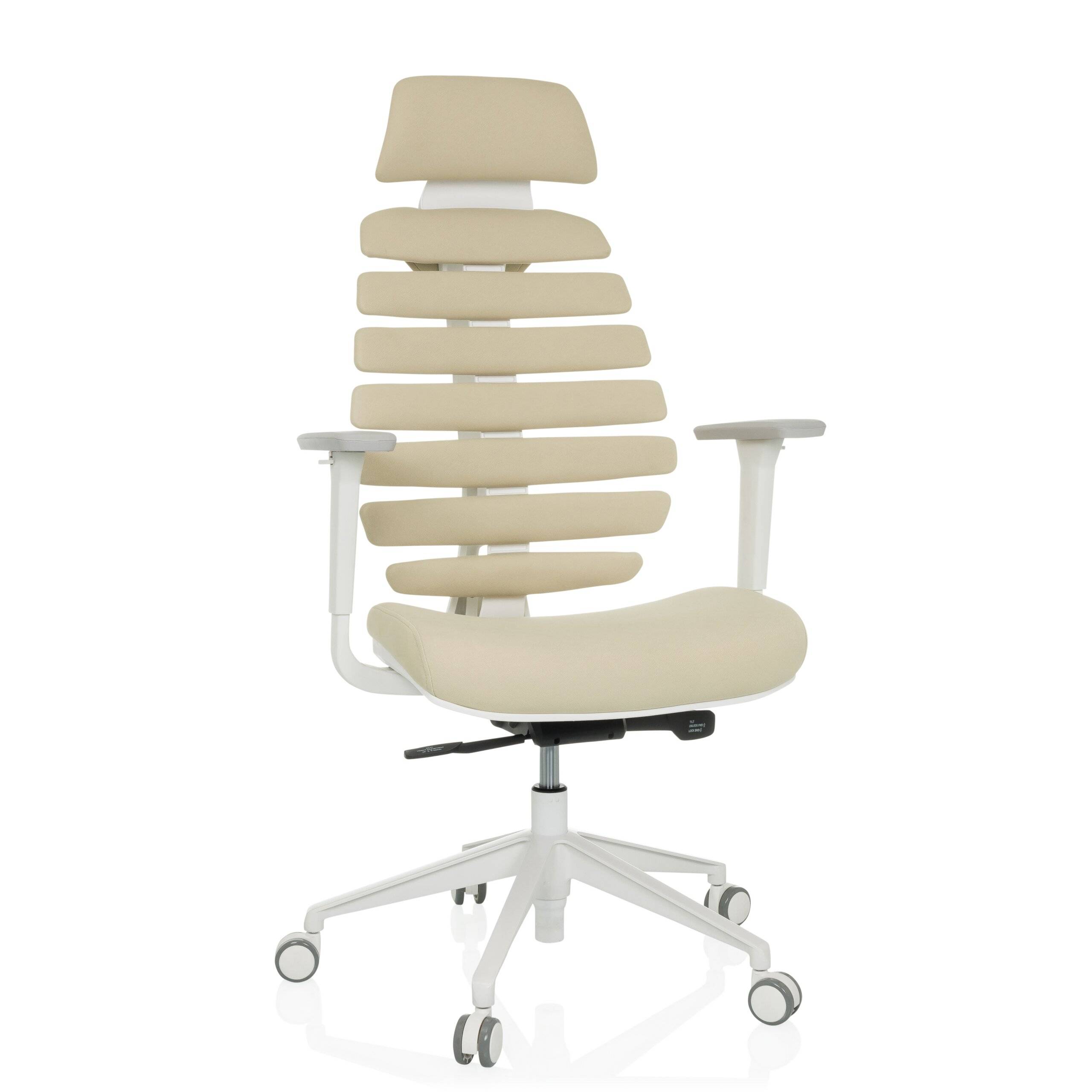 Bürostuhl Drehstuhl ERGO LINE W Stoff salted caramel hjh OFFICE-0