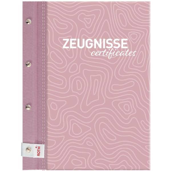 Zeugnismappe Pattern mit Buchschrauben -Dusty Rose- rosa-0