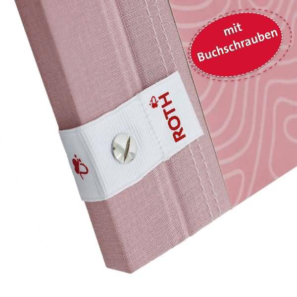 Zeugnismappe Pattern mit Buchschrauben -Dusty Rose- rosa-1