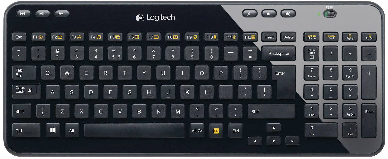 Logitech K360 Wireless Keyboard Funk Tastatur Deutsch, QWERTZ Schwarz-1