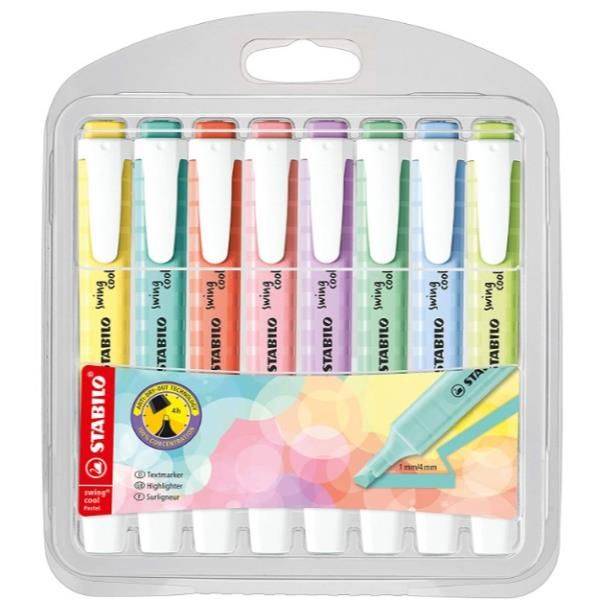 Textmarker swing cool Pastel Etui Etui VE=8 Stifte-0