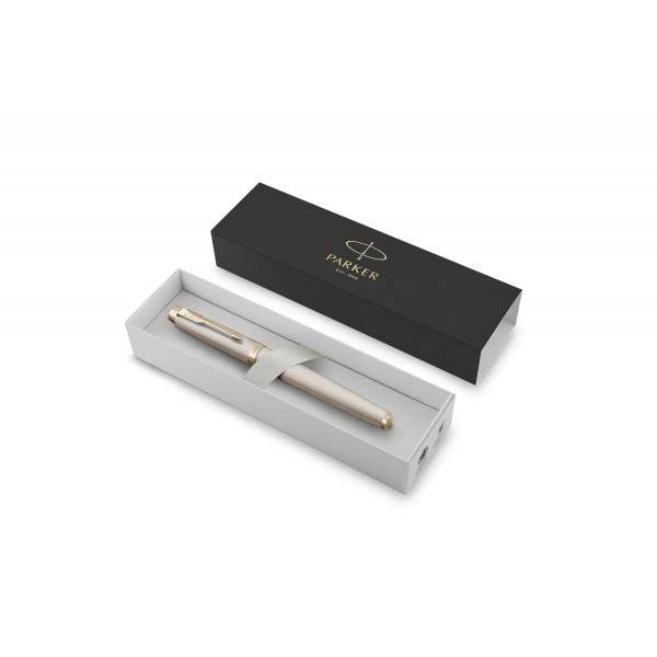 PARKER Rollerball IM Monochrome Champagne PVD F Schwarz-2