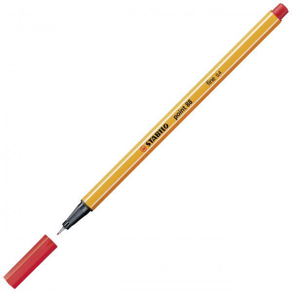 STABILO 88/40 point 88 Fineliner rot 0,4 mm, 10 St. Schreibutensilien-1