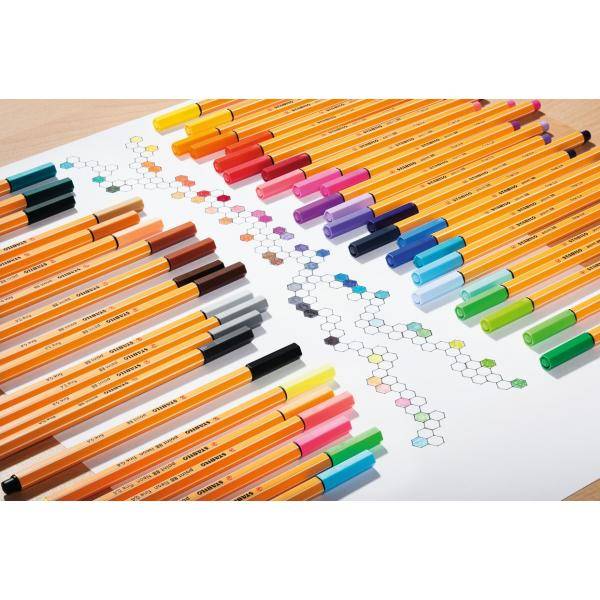 STABILO 88/40 point 88 Fineliner rot 0,4 mm, 10 St. Schreibutensilien-2