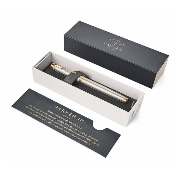 PARKER Rollerball IM Premium Warm Silver F Schw Geschenkbox-3