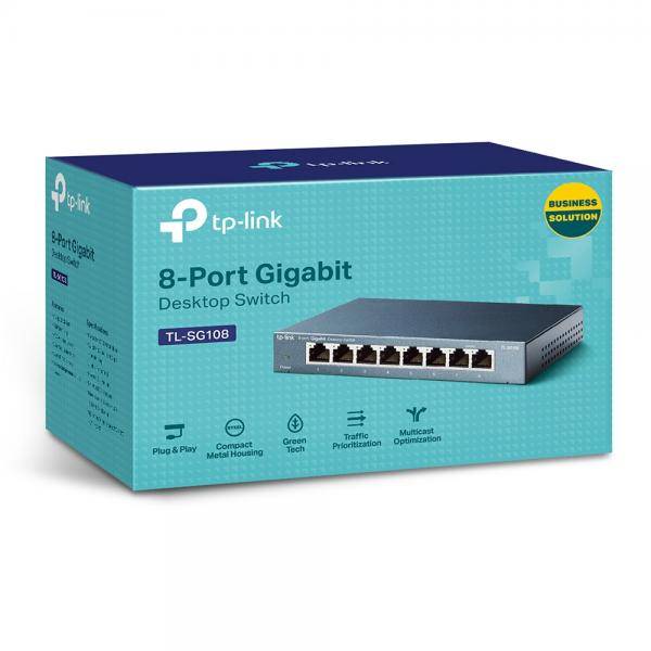 TP-Link TL-SG108 8-Port 10/100/1000Mbit/s Desktop Switch TL-SG108-2