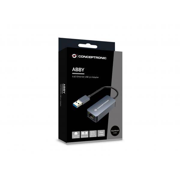 Conceptronic Kabelgebunden USB Ethernet 2500 Mbit/s Grau 2.5G-Ethernet 3.0 Adapter-2