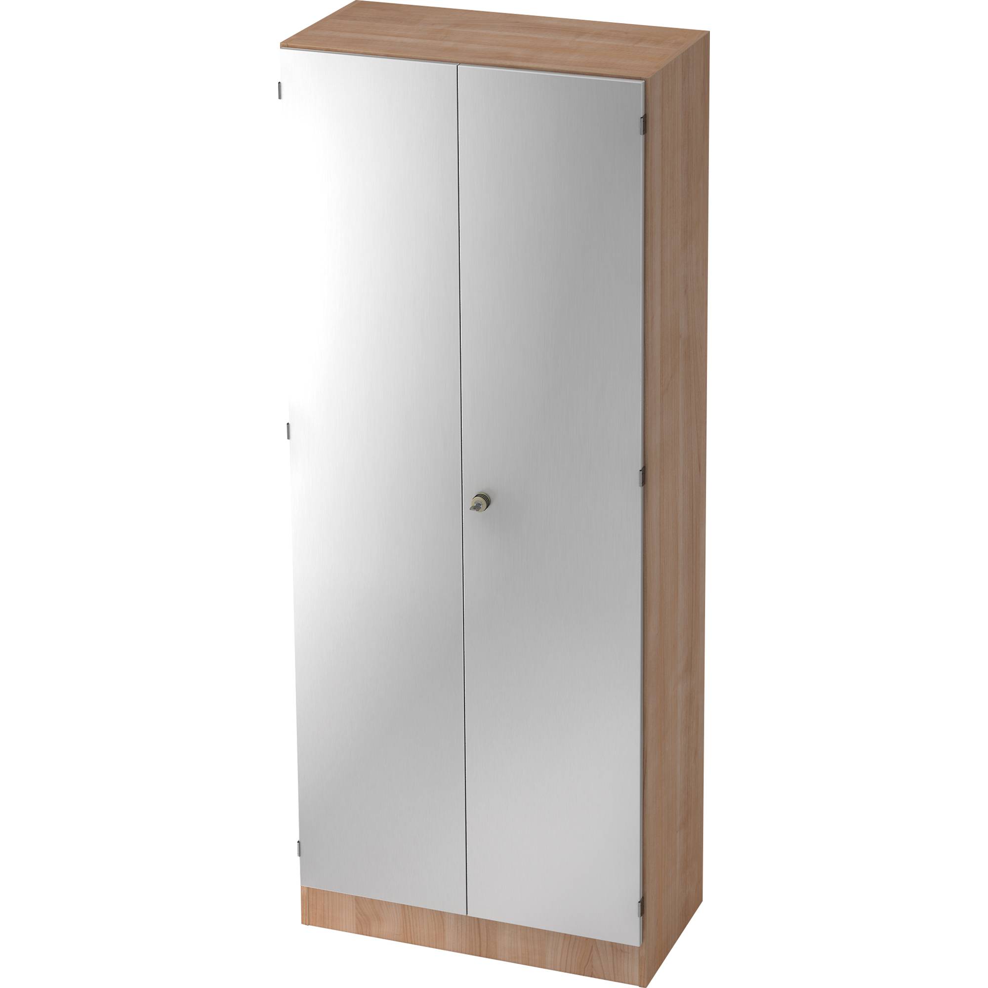 Garderobenschrank 5OH nußbaum/silber-2