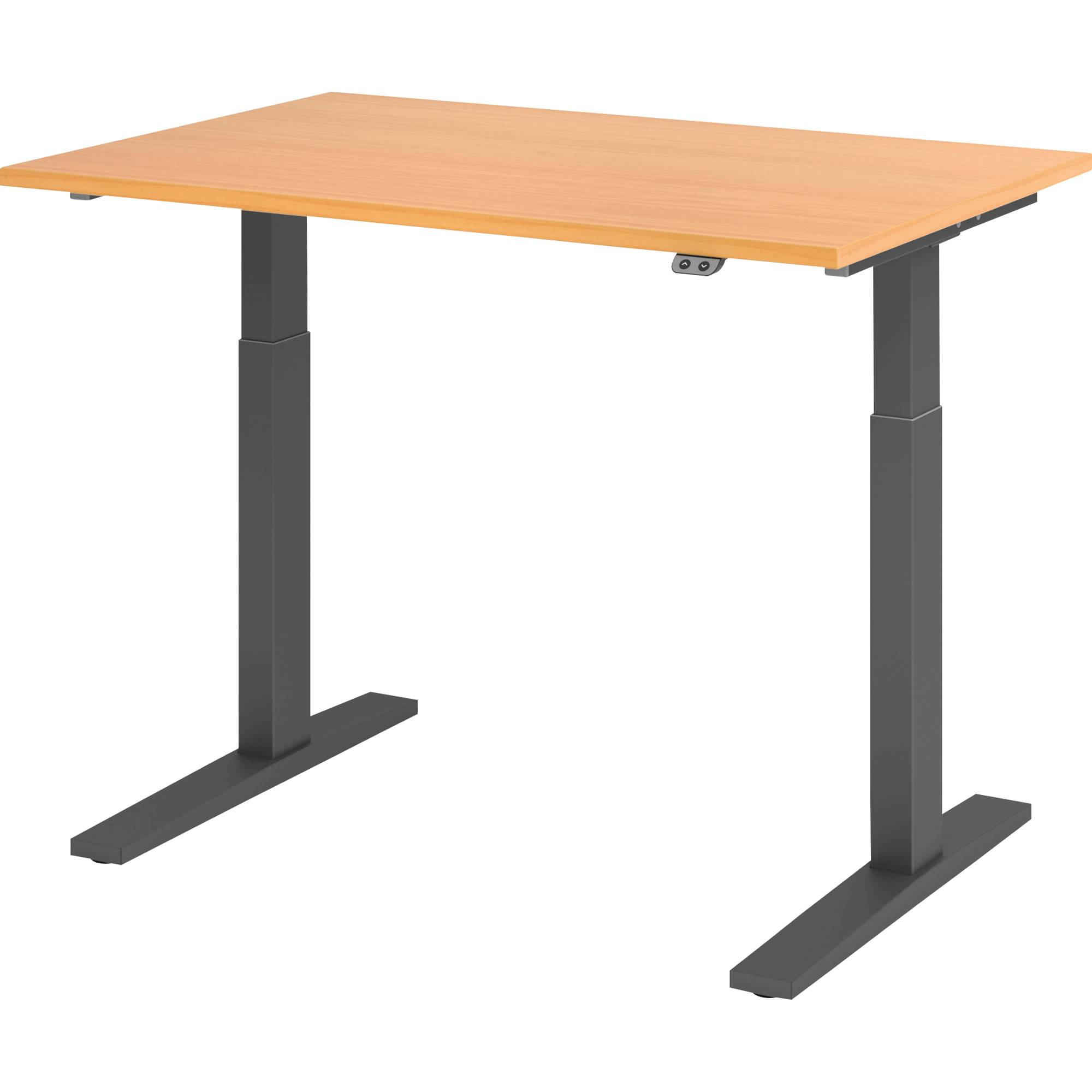 Schreibt. el.120x80cm graphit/buche-1