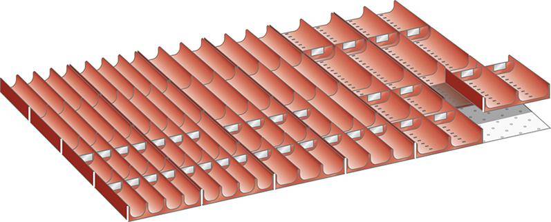 Muldeneinsatz-Set für FH 50 mm 54x36 E 2-tlg,24 Mulden,40 Wände D33/45/70 mm - Artikel: 7830932340-0