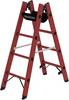GFK-Stehleiter 2x4 GFK-Sprossen Leiterlänge 1,27 m Arbeitshöhe bis 2,50 m - Artikel: 7830653620