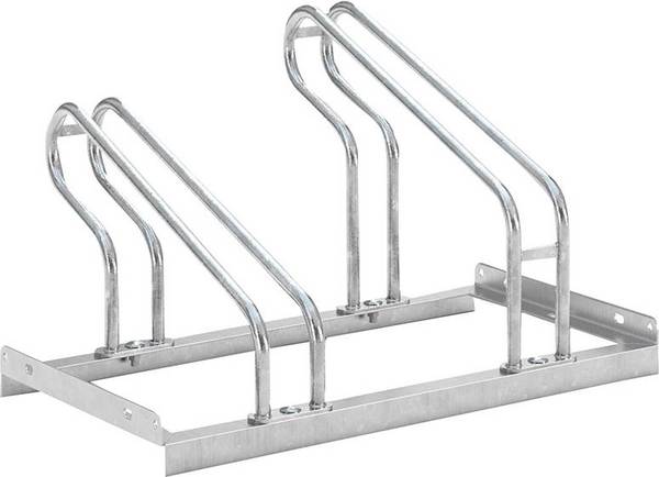 Fahrradparker Hoch/Tief einseitig, verzinkt L 700 mm, 2 Plätze - Artikel: 7830503565
