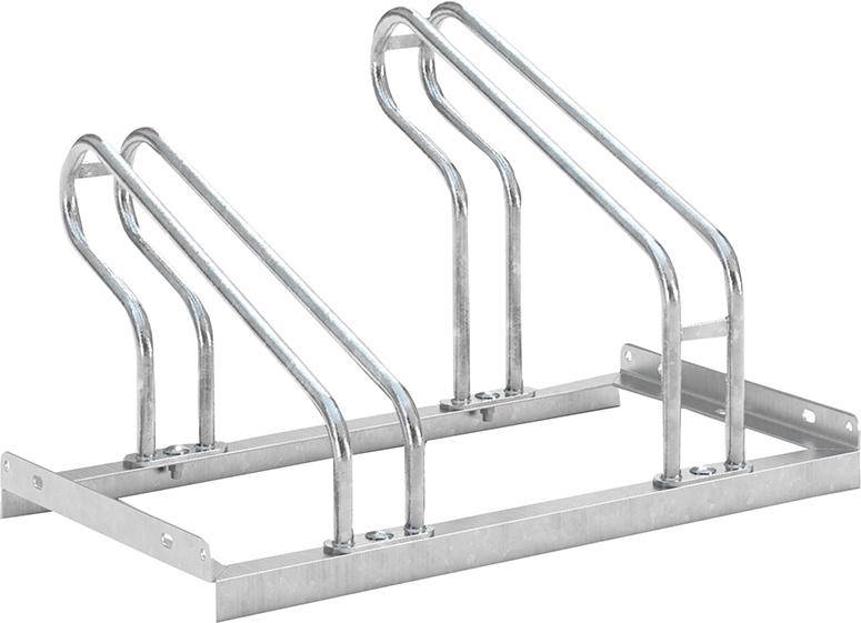Fahrradparker Hoch/Tief einseitig, verzinkt L 700 mm, 2 Plätze - Artikel: 7830503565-0