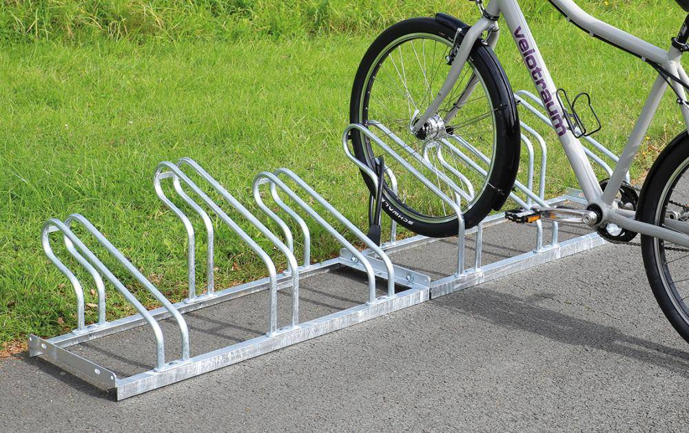 Fahrradparker Hoch/Tief einseitig, verzinkt L 700 mm, 2 Plätze - Artikel: 7830503565-3