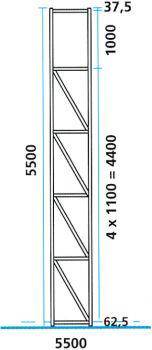 Ständer SR 85/20 H5500xT800 mm RAL 5010 Meta MULTIPAL - Artikel: 7830422621-1
