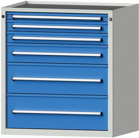 Anke Schubladenschrank B910xT700xH980mm RAL 7035/5012 6 Schubladen-0
