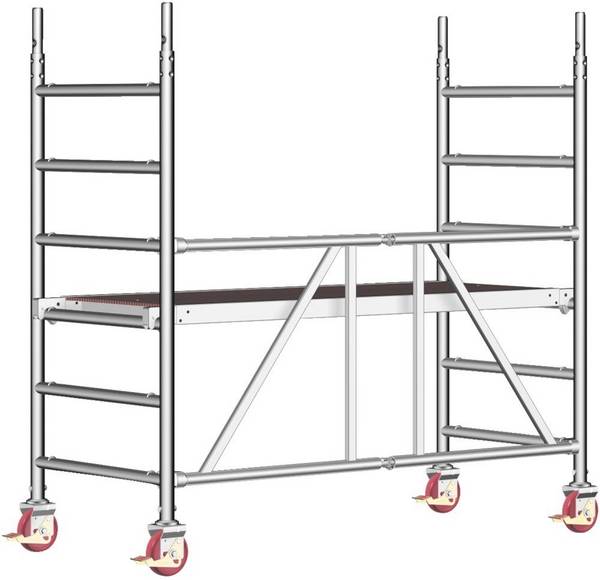 Rollgerüst Zifa P2 Plattform B1800xT750 mm Plattformhöhe 5,76 m Arbeitshöhe 7,76 m - Artikel: 7830612432