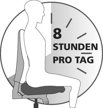 Bandscheibenstuhl Profi Ultra XL blau belastbar bis 150 kg Bezug: 100 % Polyester - Artikel: 7830702482-3