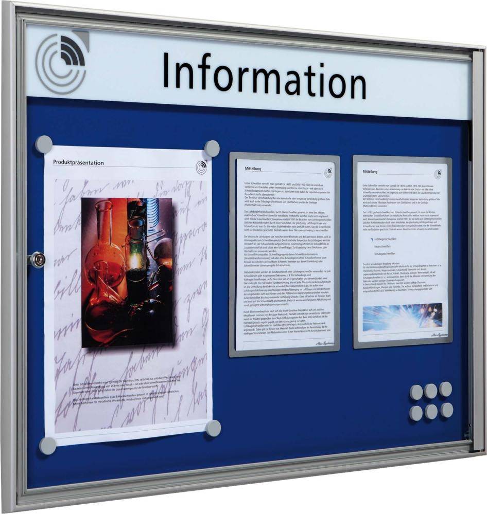Schaukasten E-02 HB blau 380x500x27mm-0
