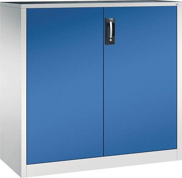 Beistellschrank B1200xT400xH1200 mm RAL 7035/5010,2Fachböden Tragkraft 70kg - Artikel: 7830772179