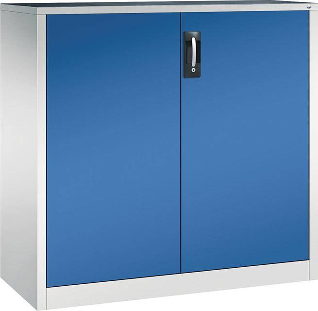 Beistellschrank B1200xT400xH1200 mm RAL 7035/5010,2Fachböden Tragkraft 70kg - Artikel: 7830772179-0