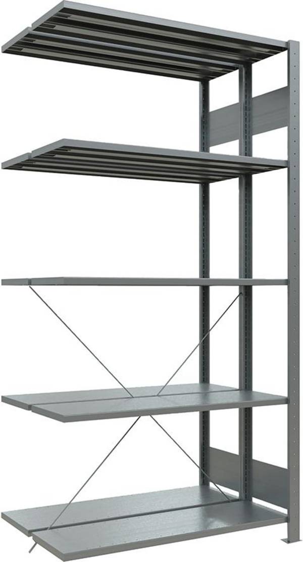 Steckregal B1000xT2x300xH2500 mm Anbaufeld 6 Böden vzk Fachlast 150kg - Artikel: 7830491598