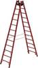 GFK-Stehleiter 2x12 GFK-Sprossen Leiterlänge 3,51 m Arbeitshöhe bis 4,50 m - Artikel: 7830653625