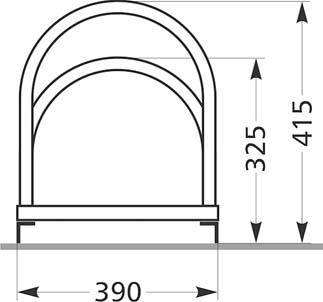 wsm® Bogenparker, 2-seitig, 4 Stellplätze, verzinkt-1
