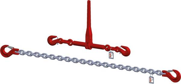 Zurrkette 2-teilig galv. verz. 4000 daN, 8mm - Artikel: 7830602130